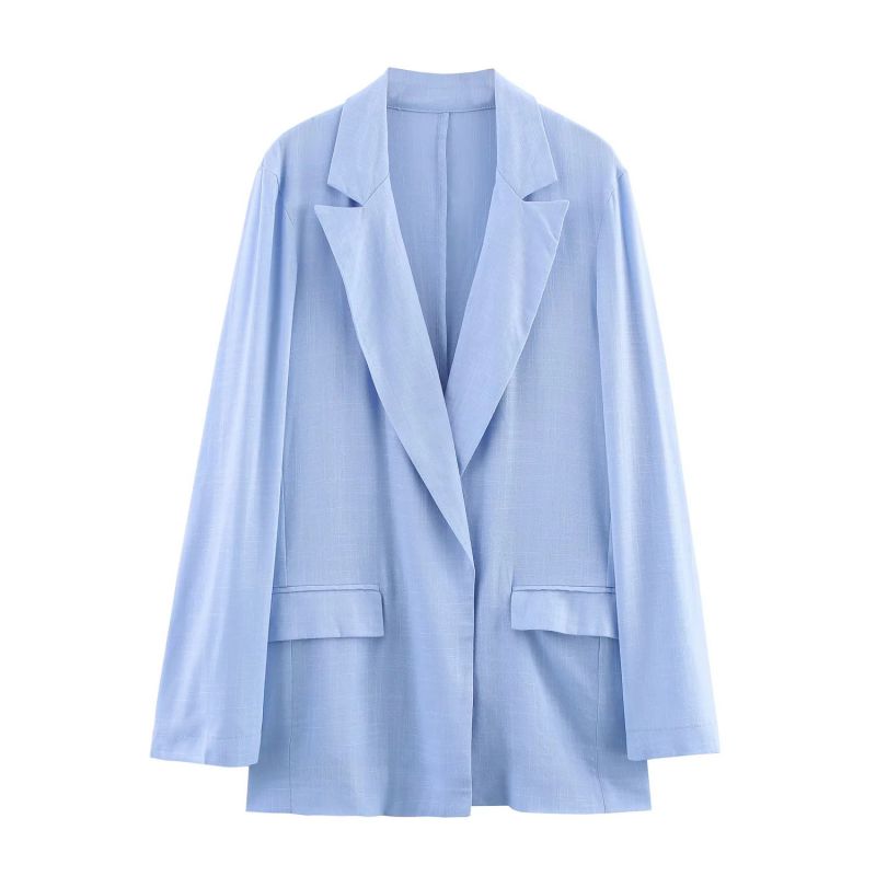 Chaqueta De Traje Con Solapa De Poliéster