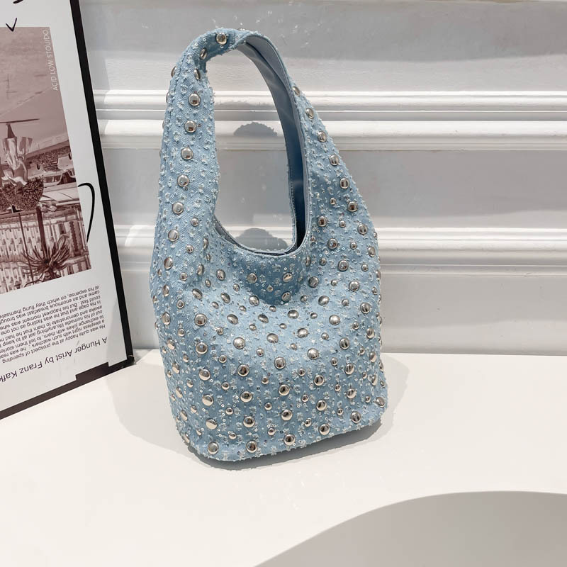 Bolso De Hombro De Gran Capacidad Con Remaches