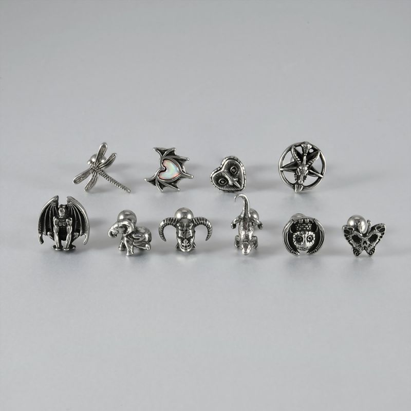 Pendientes De Acero Inoxidable Con Forma De Mariposa Libélula Elefante Y Lagarto (*2)