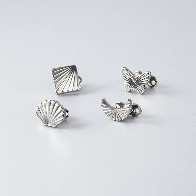 Piercing Geométrico De Titanio G23 Con Forma De Mariposa Y Concha Cuadrada Para Clavícula (*2)