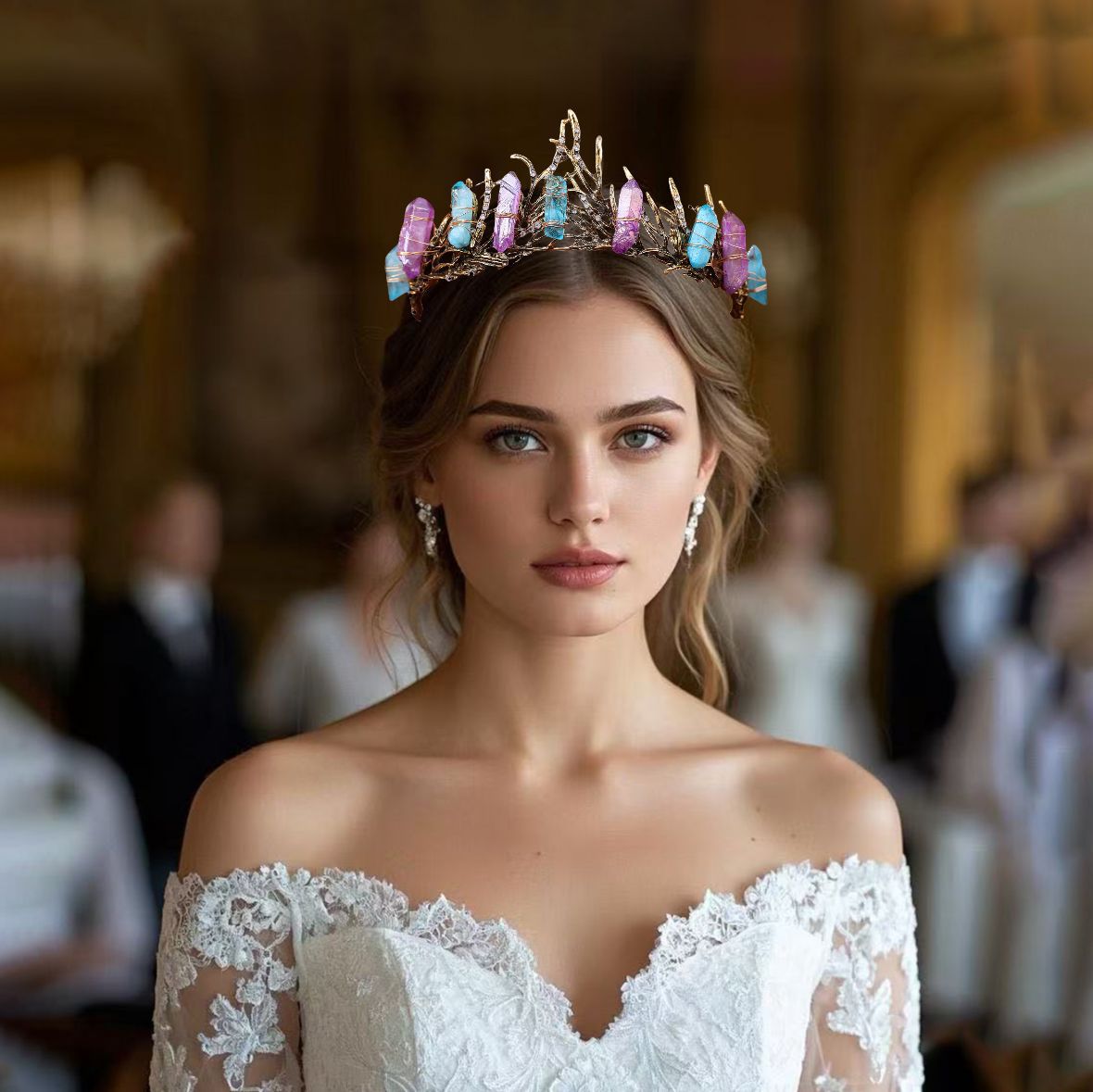 Corona Trenzada De Cristal