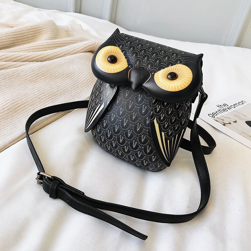 Bolso Bandolera De Pu Con Diseño De Búho