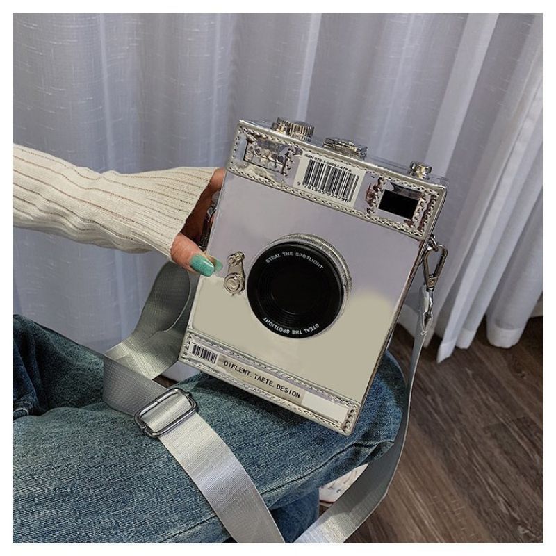 Bolso Bandolera Para Cámara Con Correa Ancha De Hombro Y Láser De Pu
