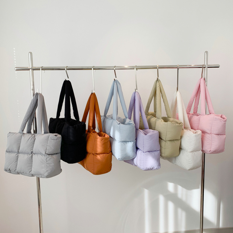 Bolso De Hombro De Nailon A Cuadros