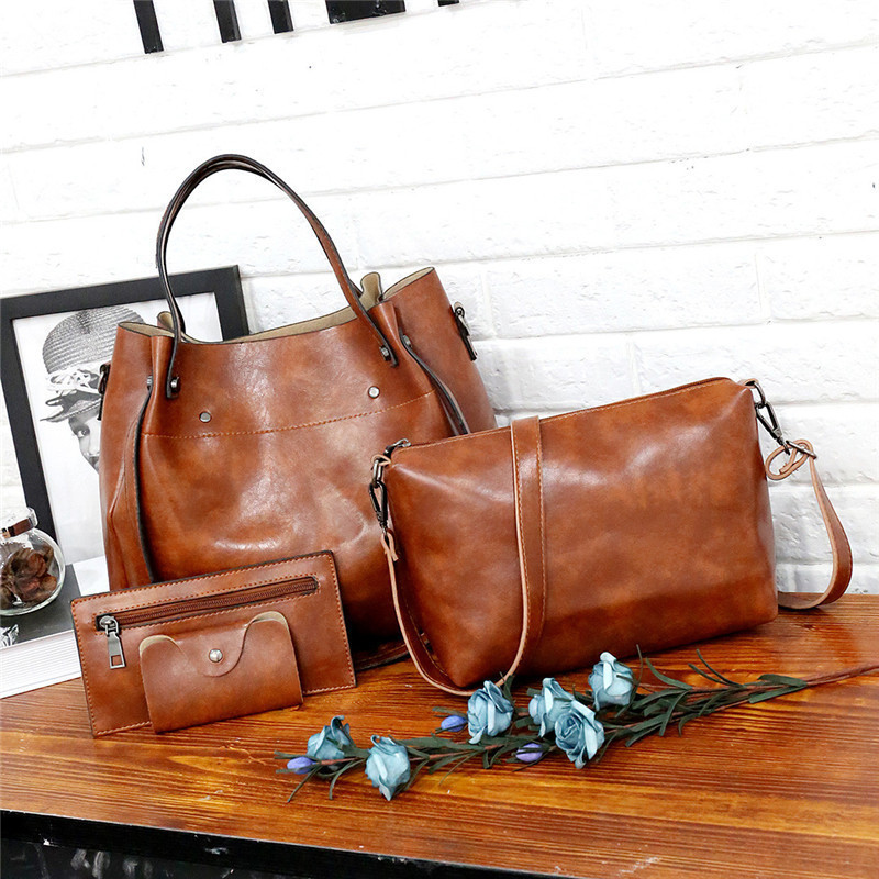 Conjunto De Cuatro Piezas De Bolso Para Madre E Hijo De Gran Capacidad De Pu