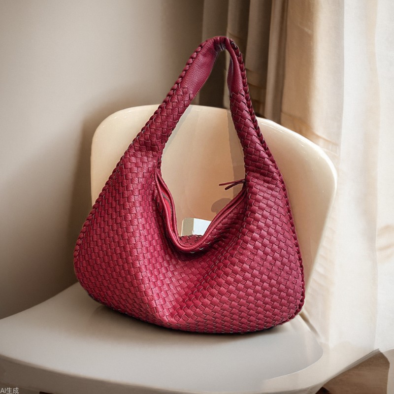 Bolso De Hombro De Gran Capacidad Con Tejido De Diamantes
