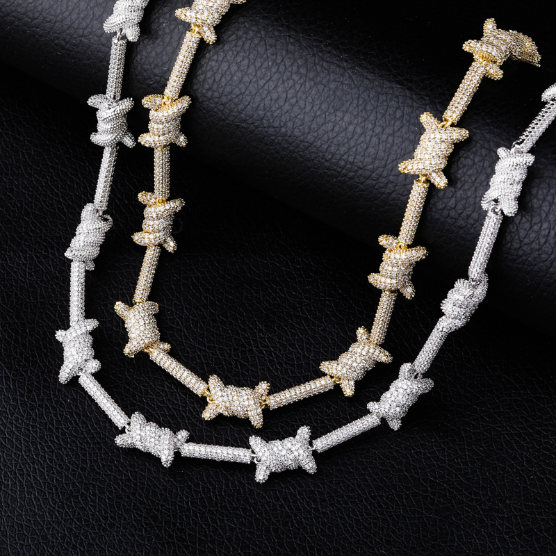 Collar Pulsera Con Nudo De Diamante De Cobre Para Hombre