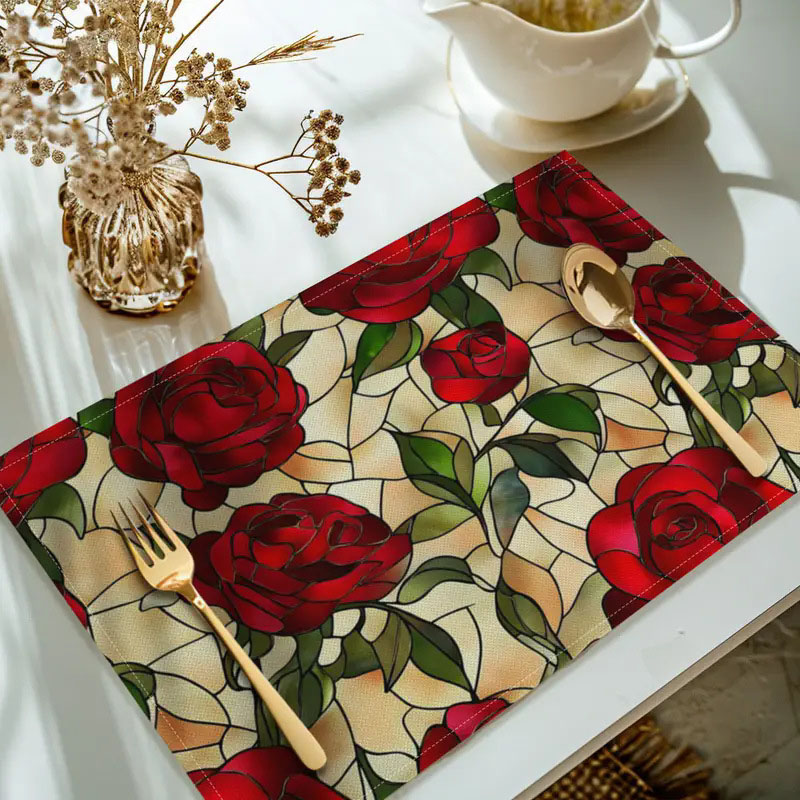 Mantel Individual Estampado De Lino