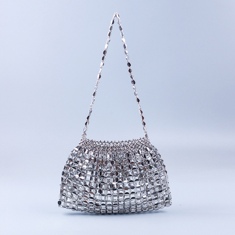 Bolso Bandolera Cuadrado De Lentejuelas Acrílicas