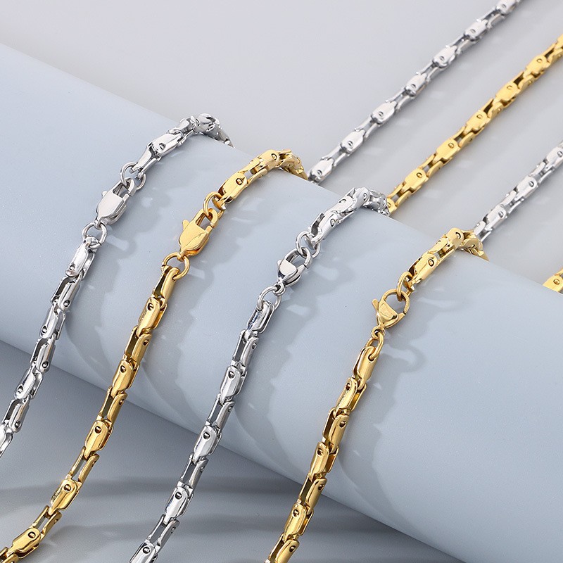 Pulsera De Collar Para Hombre Con Hebilla Japonesa De Acero Y Titanio
