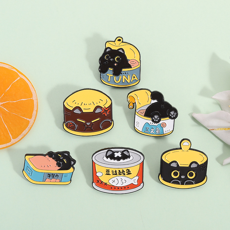 Broche De Aleación Con Forma De Gato De Dibujos Animados