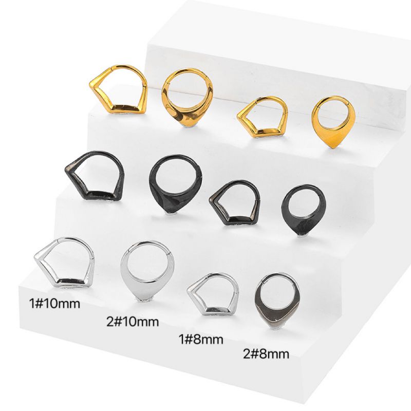 Anillo Nasal De Acero Inoxidable Con Forma De Arco Irregular