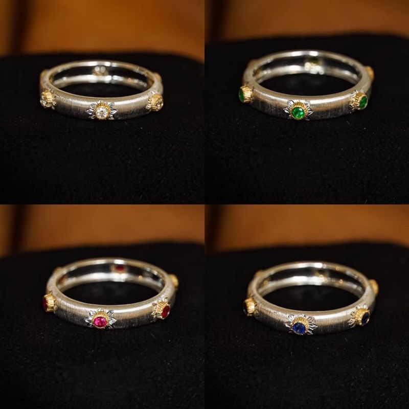 Anillo Redondo De Cobre Y Diamantes