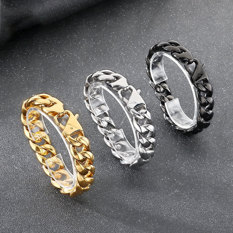Pulsera De Hombre Con Cadena De Acero Inoxidable
