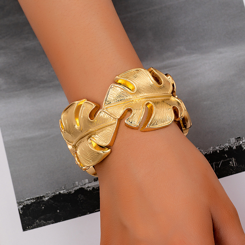 Pulsera De Patchwork De Hojas Irregulares