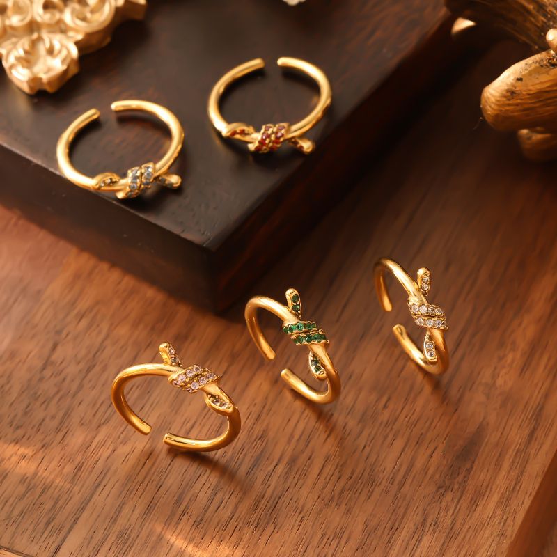 Anillo Giratorio De Diamantes De Metal
