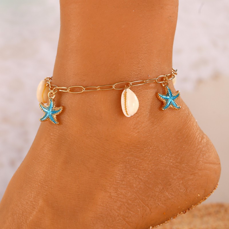Tobillera De Aleación Con Forma De Estrella De Mar