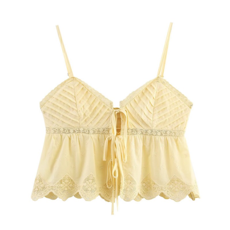Camisola Tejida Con Cordones