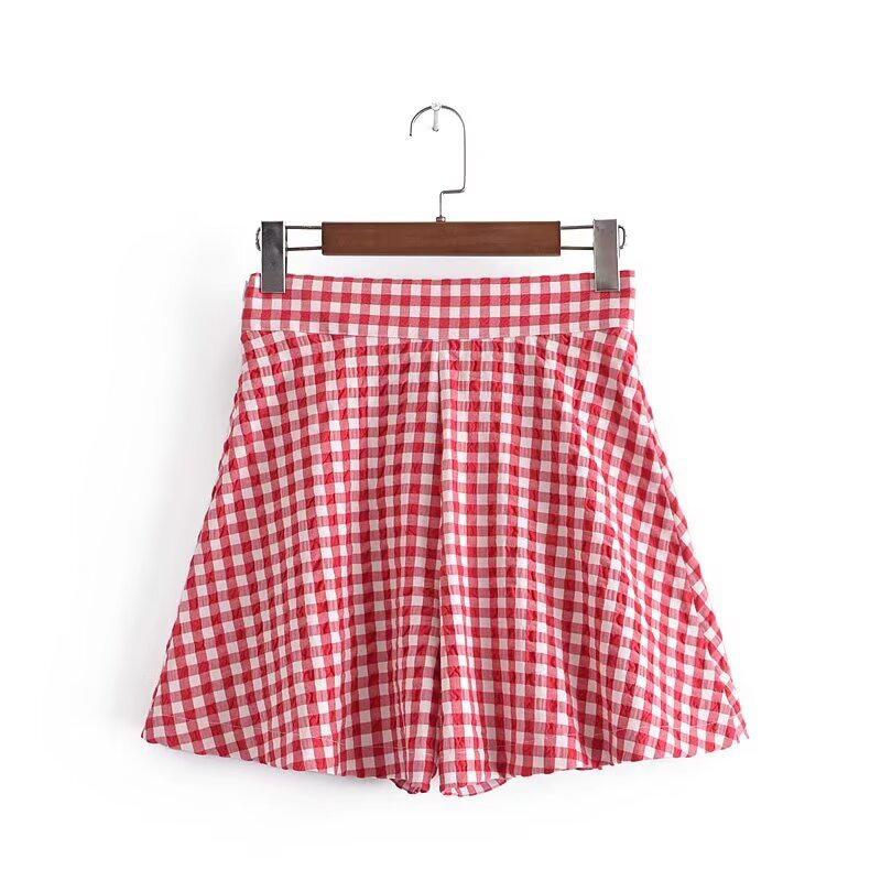 Pantalones Cortos De Cuadros Combinados