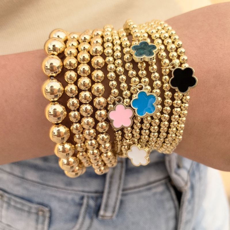 Pulsera De Flores Con Cuentas Ccb