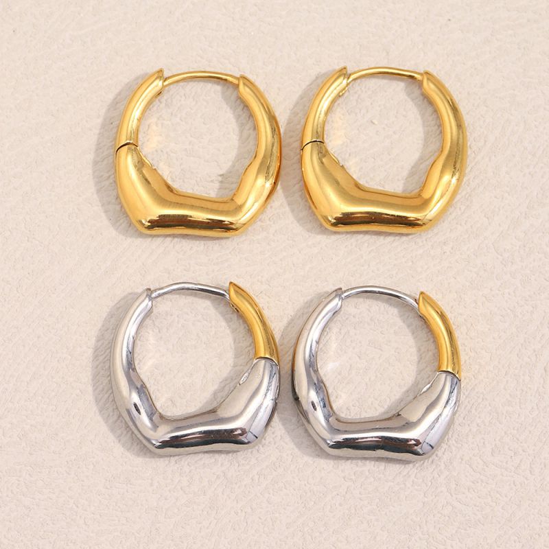 Pendientes Redondos De Acero Inoxidable