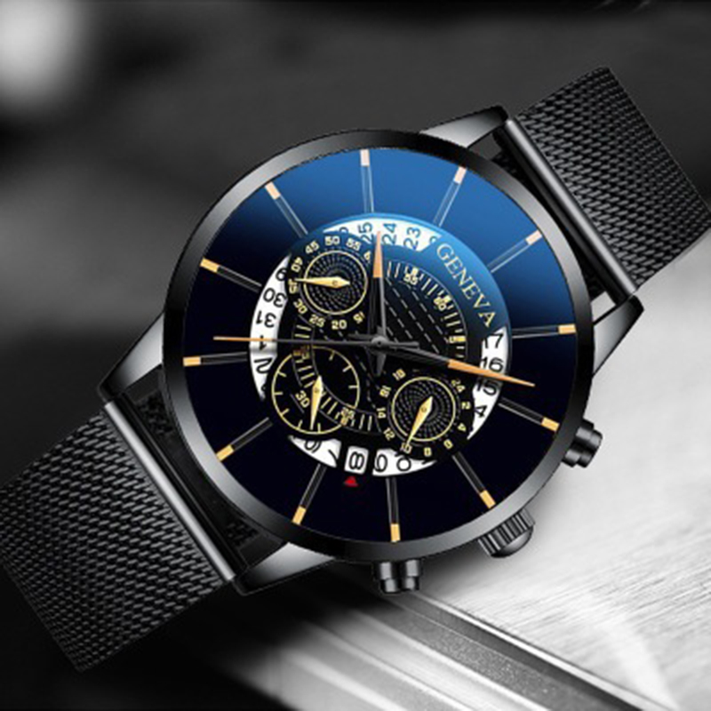 Reloj Redondo De Aleación Para Hombre.