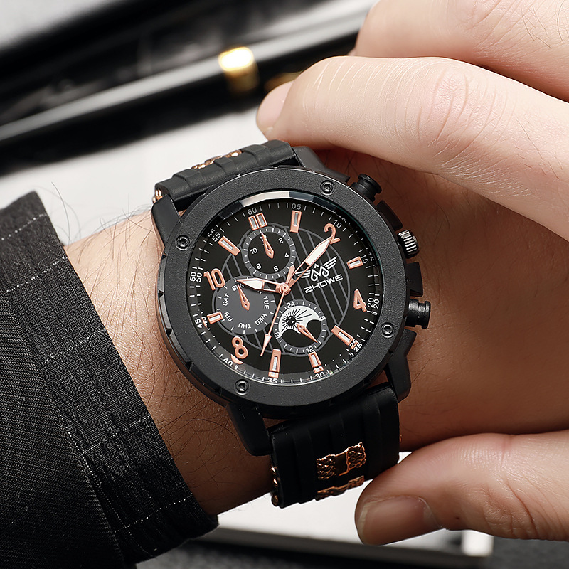 Reloj Redondo De Aleación Para Hombre.
