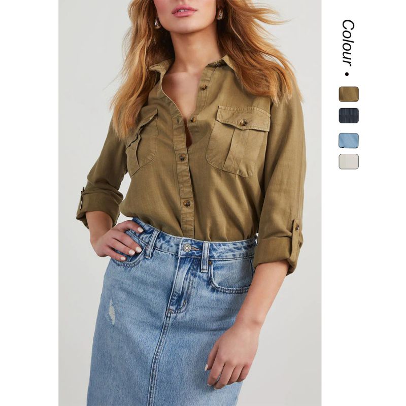 Camisa Con Botones De Solapa