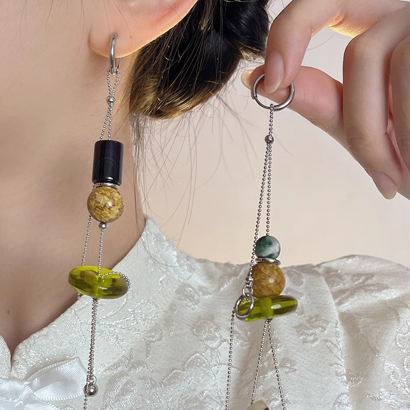 Pendientes De Aro Geométricos Con Contraste De Metal