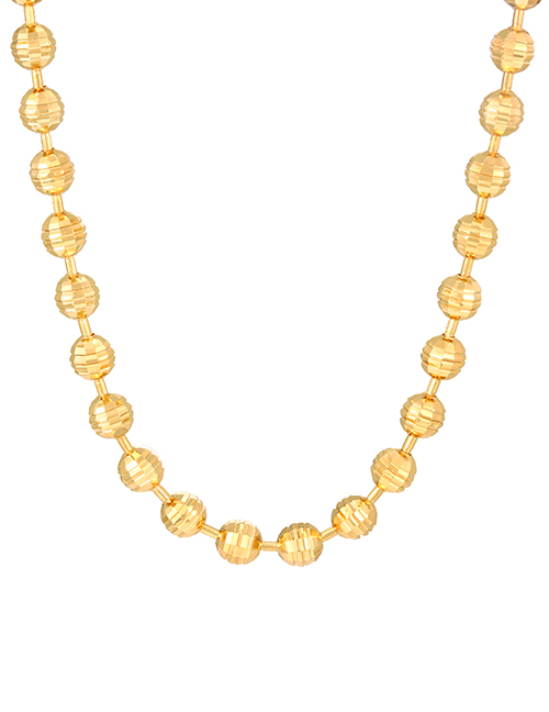 Fashion Gold Copper Bead Chain Necklace