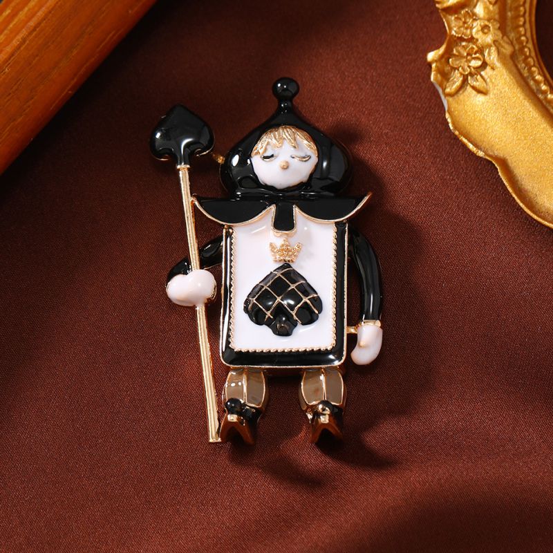 Fashion Spades Soldier Brooch Alloy Geometric Soldier Brooch