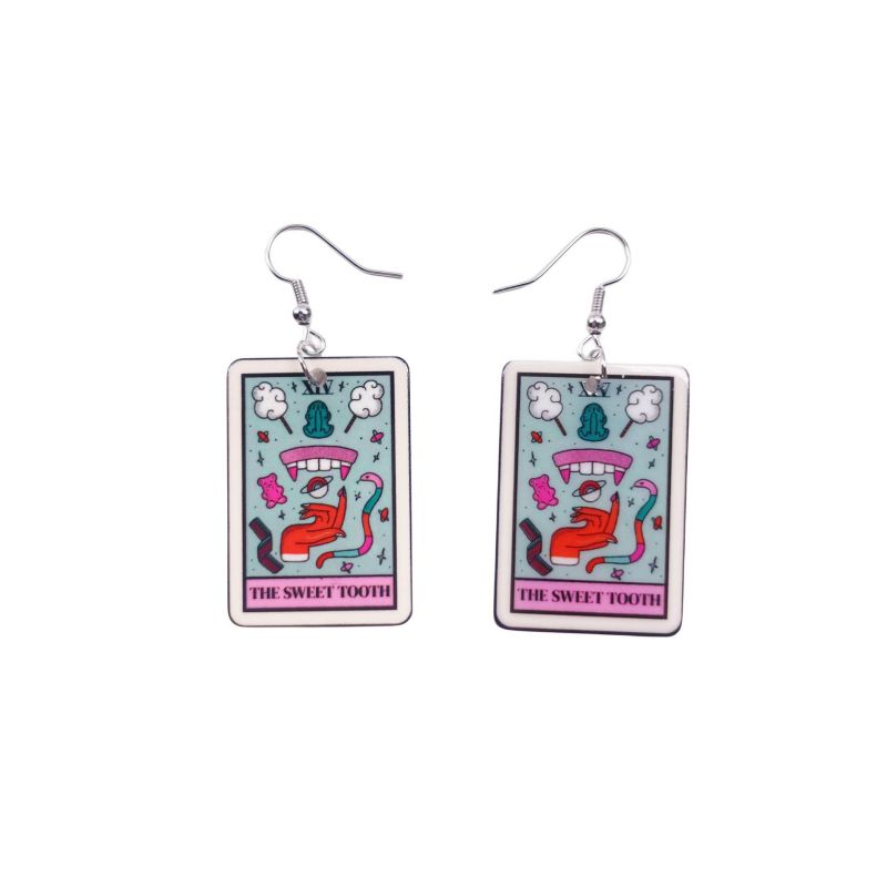 Fashion 1# Acrylic Printed Tarot Earrings