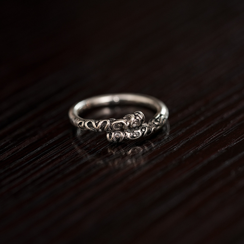 Ring-silver-golden Hoop Alloy Geometric Golden Hoop Ring