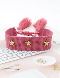 Brazalete De Borlas Y Correa De Estrella De Metal