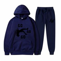 Conjunto De Pantalón Legging Y Sudadera Con Capucha De Poliéster Estampado