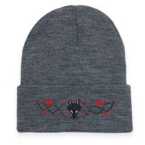 Gorro Bordado De Vid De Flor De Cabeza De Lobo Acrílico
