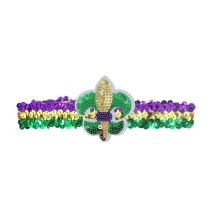 Diadema De Plumas De Lentejuelas Mardi Gras