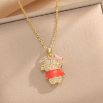 Collar De Gato Con Diamantes De Acero De Titanio