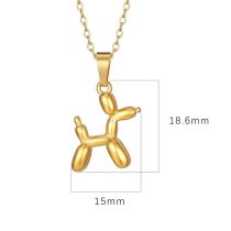 Collar Geométrico De Acero Inoxidable Con Forma De Lágrima Forma De Conejo Guisante Y Balón De Fútbol.