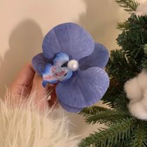 Horquilla De Tela Con Flores De Imitación