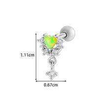 Pendientes De Metal Con Forma De Corazón Y Cruz Geométrica (individuales)