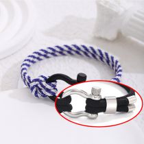 Pulsera Milanesa De Acero Inoxidable Con Hebilla De Herradura Para Hombre